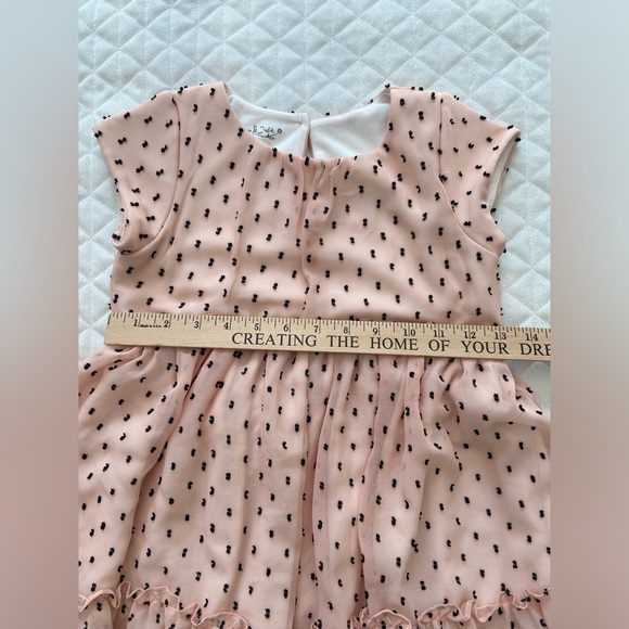 Pipa & Julie Girl’s Party/ Formal Dress Size 6X Soft Pink W/ Swiss Cloth Dots - Picture 10 of 13
